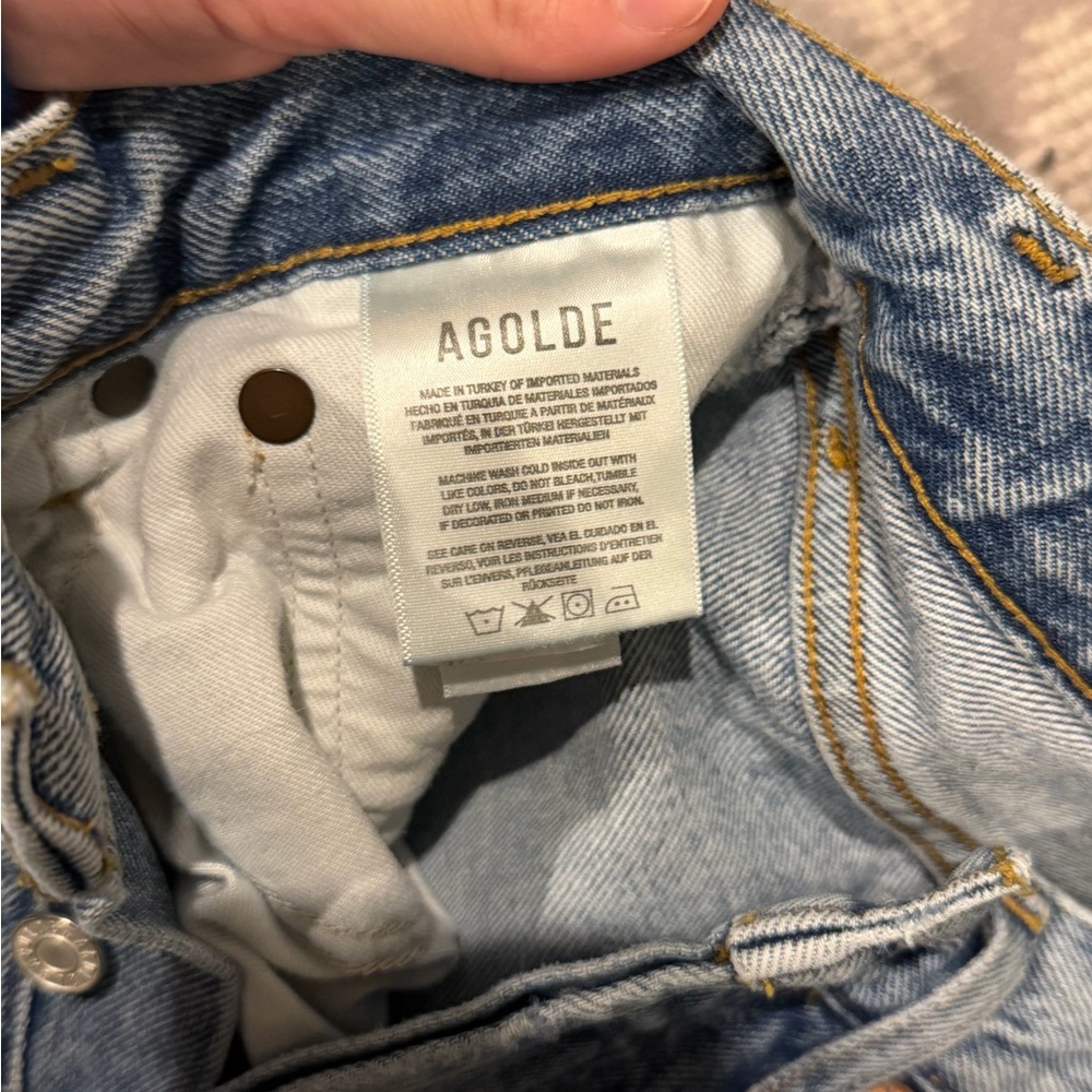Agolde High Rise Light Blue Jeans - Picture 3 of 8